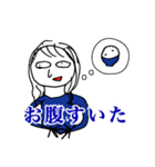 青い人スタンプ①（個別スタンプ：25）