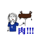 青い人スタンプ①（個別スタンプ：26）
