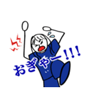 青い人スタンプ①（個別スタンプ：39）