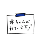 青い人スタンプ①（個別スタンプ：40）