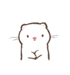 ほっこりフェレット アルビノ（個別スタンプ：1）