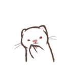 ほっこりフェレット アルビノ（個別スタンプ：17）