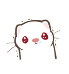 ほっこりフェレット アルビノ（個別スタンプ：21）