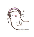 ほっこりフェレット アルビノ（個別スタンプ：37）