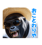 サングラスしたゴリラの夏【関西弁】（個別スタンプ：32）