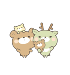 文字なしで毎日使える＊くまころフレンズ（個別スタンプ：1）