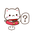 小さい白ねこ☆かわいい吹き出し（個別スタンプ：22）