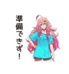 朝弱女子の遅刻バトル★（個別スタンプ：24）
