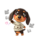 可愛いダックスフンド達（個別スタンプ：3）