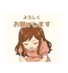 ゆるっとかわいい女の子スタンプ♪（個別スタンプ：12）