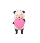 感情を伝えるパンダタオル【動く】（個別スタンプ：3）