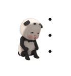 感情を伝えるパンダタオル【動く】（個別スタンプ：12）