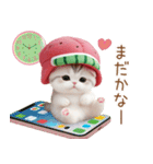 かわいいスイカ帽ねこ 使える 状況＆日常（個別スタンプ：9）