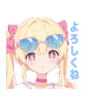 ラブリーサマーガールスタンプ（個別スタンプ：1）