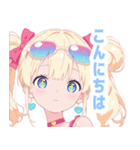 ラブリーサマーガールスタンプ（個別スタンプ：3）