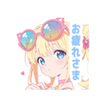 ラブリーサマーガールスタンプ（個別スタンプ：4）