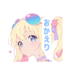 ラブリーサマーガールスタンプ（個別スタンプ：16）