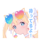 ラブリーサマーガールスタンプ（個別スタンプ：17）