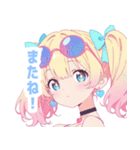 ラブリーサマーガールスタンプ（個別スタンプ：40）
