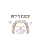 ハリネズミと推し活*紫（個別スタンプ：18）