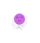 情熱的な小さな紫色の男（個別スタンプ：25）