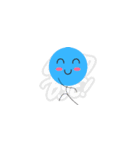 情熱的な小さな青い男（個別スタンプ：25）