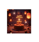 動く！お祝い誕生日ケーキ(25～48才用)（個別スタンプ：3）
