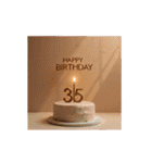 動く！お祝い誕生日ケーキ(25～48才用)（個別スタンプ：11）
