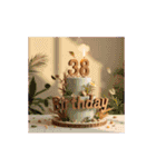 動く！お祝い誕生日ケーキ(25～48才用)（個別スタンプ：14）