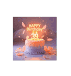 動く！お祝い誕生日ケーキ(25～48才用)（個別スタンプ：15）