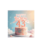 動く！お祝い誕生日ケーキ(25～48才用)（個別スタンプ：19）