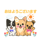仲良しチワワんずのhappyスタンプ（個別スタンプ：1）