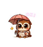 かわいいアフリカワシミミズク(フクロウ)（個別スタンプ：8）