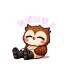 かわいいアフリカワシミミズク(フクロウ)（個別スタンプ：9）