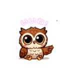 かわいいアフリカワシミミズク(フクロウ)（個別スタンプ：12）