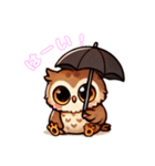 かわいいアフリカワシミミズク(フクロウ)（個別スタンプ：17）