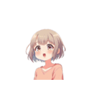 ビックリする女の子たちの表情（個別スタンプ：5）