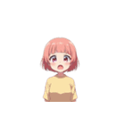 ビックリする女の子たちの表情（個別スタンプ：10）