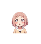 ビックリする女の子たちの表情（個別スタンプ：13）