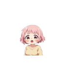 ビックリする女の子たちの表情（個別スタンプ：14）