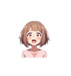 ビックリする女の子たちの表情（個別スタンプ：16）