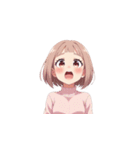 ビックリする女の子たちの表情（個別スタンプ：19）