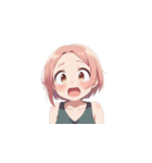 ビックリする女の子たちの表情（個別スタンプ：23）