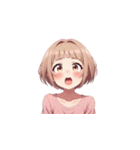 ビックリする女の子たちの表情（個別スタンプ：25）