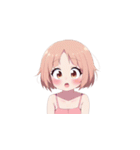 ビックリする女の子たちの表情（個別スタンプ：34）