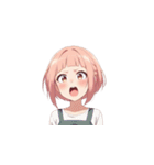 ビックリする女の子たちの表情（個別スタンプ：38）