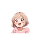 ビックリする女の子たちの表情（個別スタンプ：39）