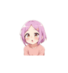 ビックリする女の子たちの表情（個別スタンプ：40）