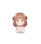 困惑している女の子たち（個別スタンプ：4）