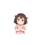 困惑している女の子たち（個別スタンプ：7）